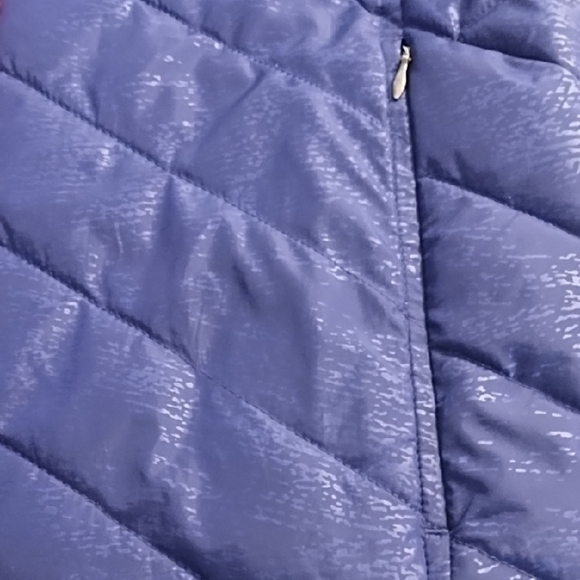 Tek Gear Purple Quilted Puffer Jacket with Chevron Pattern - Picture 3 of 14